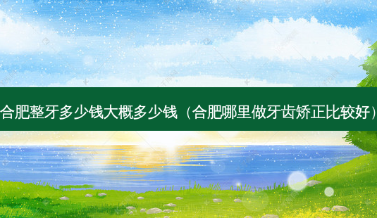 合肥整牙多少钱大概多少钱(合肥哪里做牙齿矫正比较好)-第1张图片-美呗严选网 合肥整牙多少钱大概多少钱(合肥哪里做牙齿矫正比较好)-第1张图片-美呗严选网