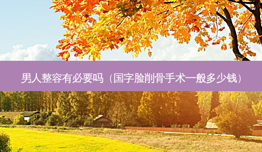 男人整容有必要吗(国字脸削骨手术一般多少钱)-第1张图片-美呗严选网 男人整容有必要吗(国字脸削骨手术一般多少钱)-第1张图片-美呗严选网