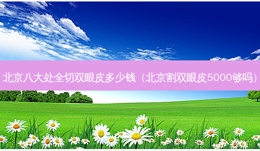北京八大处全切双眼皮多少钱(北京割双眼皮5000够吗)-第1张图片-美呗严选网 北京八大处全切双眼皮多少钱(北京割双眼皮5000够吗)-第1张图片-美呗严选网