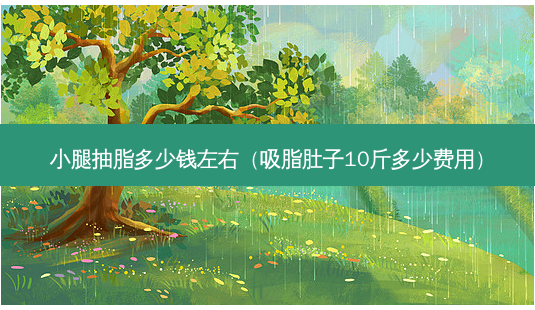 小腿抽脂多少钱左右(吸脂肚子10斤多少费用)-第1张图片-美呗严选网 小腿抽脂多少钱左右(吸脂肚子10斤多少费用)-第1张图片-美呗严选网
