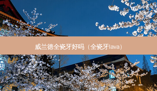 威兰德全瓷牙好吗(全瓷牙lava)-第1张图片-美呗严选网 威兰德全瓷牙好吗(全瓷牙lava)-第1张图片-美呗严选网