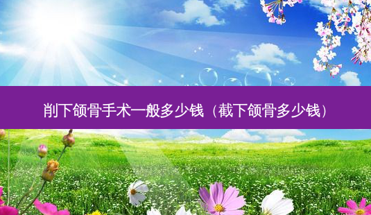 削下颌骨手术一般多少钱(截下颌骨多少钱)-第1张图片-美呗严选网 削下颌骨手术一般多少钱(截下颌骨多少钱)-第1张图片-美呗严选网