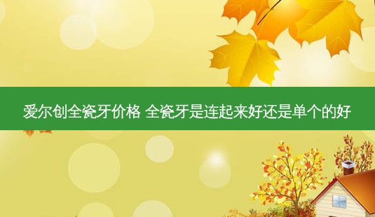 爱尔创全瓷牙价格 全瓷牙是连起来好还是单个的好-第1张图片-美呗严选网 爱尔创全瓷牙价格 全瓷牙是连起来好还是单个的好-第1张图片-美呗严选网