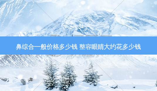 鼻综合一般价格多少钱 整容眼睛大约花多少钱-第1张图片-美呗严选网