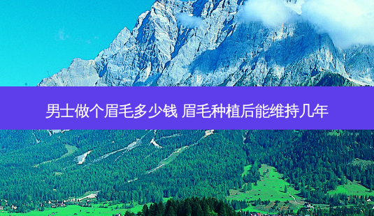 男士做个眉毛多少钱 眉毛种植后能维持几年-第1张图片-美呗严选网 男士做个眉毛多少钱 眉毛种植后能维持几年-第1张图片-美呗严选网