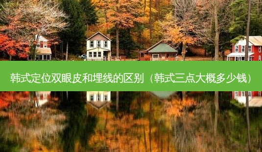 韩式定位双眼皮和埋线的区别(韩式三点大概多少钱)-第1张图片-美呗严选网 韩式定位双眼皮和埋线的区别(韩式三点大概多少钱)-第1张图片-美呗严选网