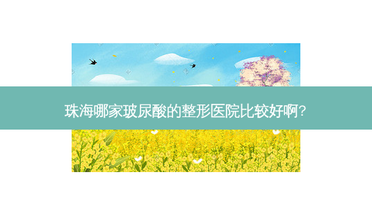 珠海哪家玻尿酸的整形医院比较好啊?-第1张图片-美呗严选网 珠海哪家玻尿酸的整形医院比较好啊?-第1张图片-美呗严选网