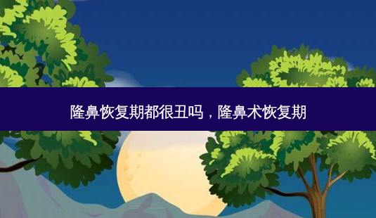 隆鼻恢复期都很丑吗,隆鼻术恢复期-第1张图片-美呗严选网 隆鼻恢复期都很丑吗,隆鼻术恢复期-第1张图片-美呗严选网