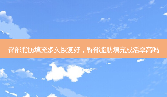 臀部脂肪填充多久恢复好，臀部脂肪填充成活率高吗-第1张图片-美呗严选网