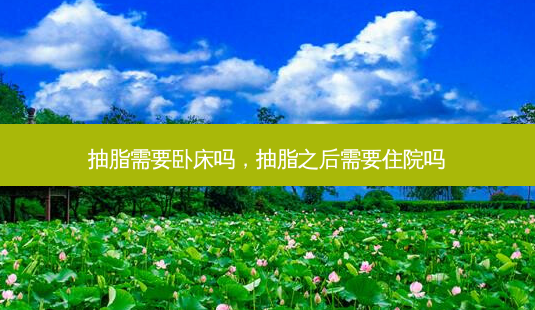 抽脂需要卧床吗，抽脂之后需要住院吗-第1张图片-美呗严选网