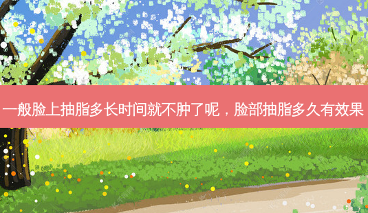 一般脸上抽脂多长时间就不肿了呢,脸部抽脂多久有效果-第1张图片-美呗严选网 一般脸上抽脂多长时间就不肿了呢,脸部抽脂多久有效果-第1张图片-美呗严选网