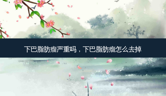 下巴脂肪瘤严重吗，下巴脂肪瘤怎么去掉-第1张图片-美呗严选网