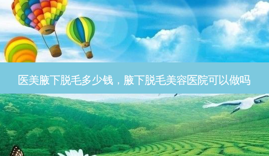 医美腋下脱毛多少钱,腋下脱毛美容医院可以做吗-第1张图片-美呗严选网 医美腋下脱毛多少钱,腋下脱毛美容医院可以做吗-第1张图片-美呗严选网
