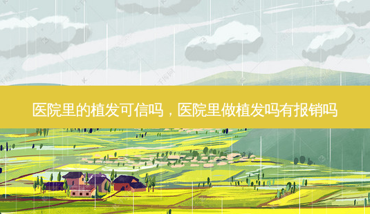 医院里的植发可信吗,医院里做植发吗有报销吗-第1张图片-美呗严选网 医院里的植发可信吗,医院里做植发吗有报销吗-第1张图片-美呗严选网