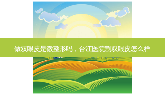 做双眼皮是微整形吗,台江医院割双眼皮怎么样-第1张图片-美呗严选网 做双眼皮是微整形吗,台江医院割双眼皮怎么样-第1张图片-美呗严选网