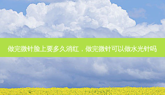 做完微针脸上要多久消红,做完微针可以做水光针吗-第1张图片-美呗严选网 做完微针脸上要多久消红,做完微针可以做水光针吗-第1张图片-美呗严选网