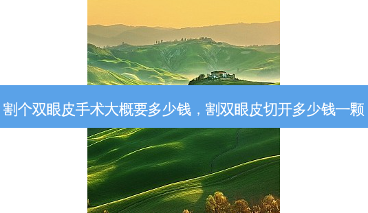 割个双眼皮手术大概要多少钱,割双眼皮切开多少钱一颗-第1张图片-美呗严选网 割个双眼皮手术大概要多少钱,割双眼皮切开多少钱一颗-第1张图片-美呗严选网