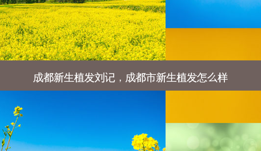 成都新生植发刘记,成都市新生植发怎么样-第1张图片-美呗严选网 成都新生植发刘记,成都市新生植发怎么样-第1张图片-美呗严选网