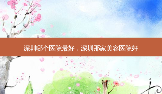 深圳哪个医院好,深圳那家美容医院好-第1张图片-美呗严选网 深圳哪个医院好,深圳那家美容医院好-第1张图片-美呗严选网