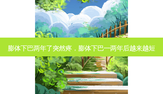 膨体下巴两年了突然疼,膨体下巴一两年后越来越短-第1张图片-美呗严选网 膨体下巴两年了突然疼,膨体下巴一两年后越来越短-第1张图片-美呗严选网