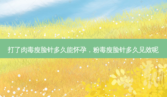 打了肉毒瘦脸针多久能怀孕,粉毒瘦脸针多久见效呢-第1张图片-美呗严选网 打了肉毒瘦脸针多久能怀孕,粉毒瘦脸针多久见效呢-第1张图片-美呗严选网