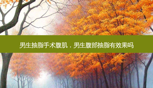 男生抽脂手术腹肌,男生腹部抽脂有效果吗-第1张图片-美呗严选网 男生抽脂手术腹肌,男生腹部抽脂有效果吗-第1张图片-美呗严选网