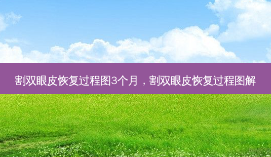 割双眼皮恢复过程图3个月，割双眼皮恢复过程图解-第1张图片-美呗严选网