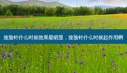 瘦脸针什么时候效果明显,瘦脸针什么时候起作用啊-第1张图片-美呗严选网 瘦脸针什么时候效果明显,瘦脸针什么时候起作用啊-第1张图片-美呗严选网