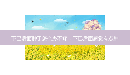 下巴后面肿了怎么办不疼,下巴后面感觉有点肿-第1张图片-美呗严选网 下巴后面肿了怎么办不疼,下巴后面感觉有点肿-第1张图片-美呗严选网