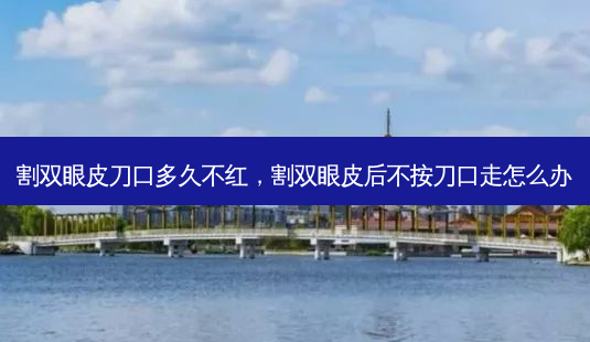 割双眼皮刀口多久不红,割双眼皮后不按刀口走怎么办-第1张图片-美呗严选网 割双眼皮刀口多久不红,割双眼皮后不按刀口走怎么办-第1张图片-美呗严选网