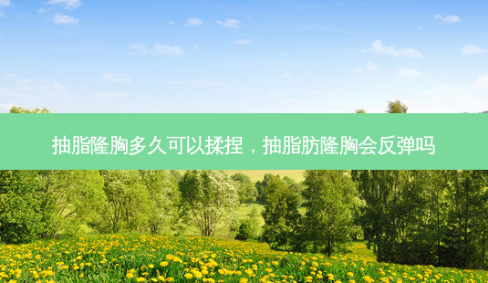 抽脂隆胸多久可以揉捏,抽脂肪隆胸会反弹吗-第1张图片-美呗严选网 抽脂隆胸多久可以揉捏,抽脂肪隆胸会反弹吗-第1张图片-美呗严选网