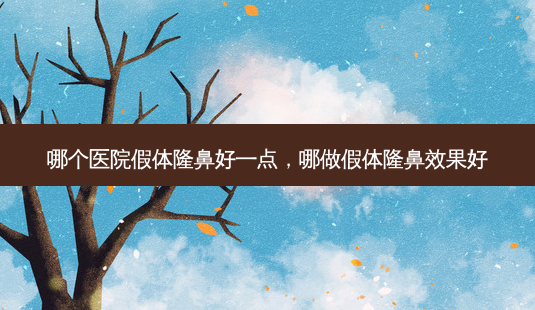 哪个医院假体隆鼻好一点,哪做假体隆鼻效果好-第1张图片-美呗严选网 哪个医院假体隆鼻好一点,哪做假体隆鼻效果好-第1张图片-美呗严选网