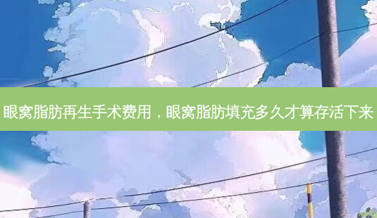 眼窝脂肪再生手术费用,眼窝脂肪填充多久才算存活下来-第1张图片-美呗严选网 眼窝脂肪再生手术费用,眼窝脂肪填充多久才算存活下来-第1张图片-美呗严选网