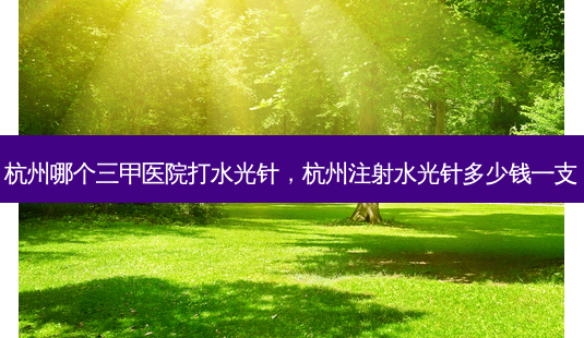 杭州哪个三甲医院打水光针,杭州注射水光针多少钱一支-第1张图片-美呗严选网 杭州哪个三甲医院打水光针,杭州注射水光针多少钱一支-第1张图片-美呗严选网