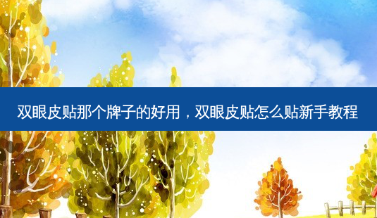 双眼皮贴那个牌子的好用,双眼皮贴怎么贴新手教程-第1张图片-美呗严选网 双眼皮贴那个牌子的好用,双眼皮贴怎么贴新手教程-第1张图片-美呗严选网