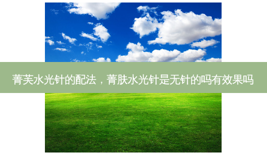 菁芙水光针的配法,菁肤水光针是无针的吗有效果吗-第1张图片-美呗严选网 菁芙水光针的配法,菁肤水光针是无针的吗有效果吗-第1张图片-美呗严选网