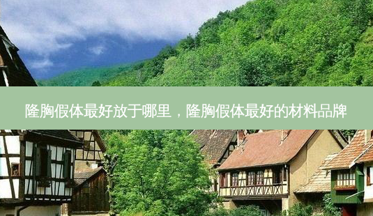 隆胸假体好放于哪里,隆胸假体好的材料品牌-第1张图片-美呗严选网 隆胸假体好放于哪里,隆胸假体好的材料品牌-第1张图片-美呗严选网