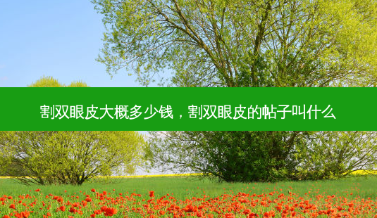 割双眼皮大概多少钱,割双眼皮的帖子叫什么-第1张图片-美呗严选网 割双眼皮大概多少钱,割双眼皮的帖子叫什么-第1张图片-美呗严选网