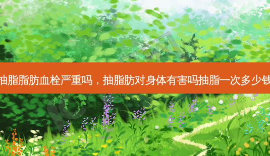 抽脂脂肪血栓严重吗,抽脂肪对身体有害吗抽脂一次多少钱-第1张图片-美呗严选网 抽脂脂肪血栓严重吗,抽脂肪对身体有害吗抽脂一次多少钱-第1张图片-美呗严选网