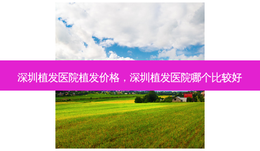 深圳植发医院植发价格,深圳植发医院哪个比较好-第1张图片-美呗严选网 深圳植发医院植发价格,深圳植发医院哪个比较好-第1张图片-美呗严选网