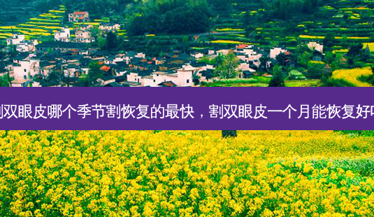 割双眼皮哪个季节割恢复的最快,割双眼皮一个月能恢复好吗-第1张图片-美呗严选网 割双眼皮哪个季节割恢复的最快,割双眼皮一个月能恢复好吗-第1张图片-美呗严选网