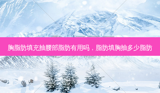胸脂肪填充抽腰部脂肪有用吗,脂肪填胸抽多少脂肪-第1张图片-美呗严选网 胸脂肪填充抽腰部脂肪有用吗,脂肪填胸抽多少脂肪-第1张图片-美呗严选网