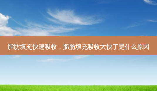 脂肪填充快速吸收,脂肪填充吸收太快了是什么原因-第1张图片-美呗严选网 脂肪填充快速吸收,脂肪填充吸收太快了是什么原因-第1张图片-美呗严选网