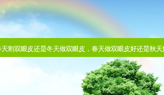 春天割双眼皮还是冬天做双眼皮,春天做双眼皮好还是秋天好-第1张图片-美呗严选网 春天割双眼皮还是冬天做双眼皮,春天做双眼皮好还是秋天好-第1张图片-美呗严选网
