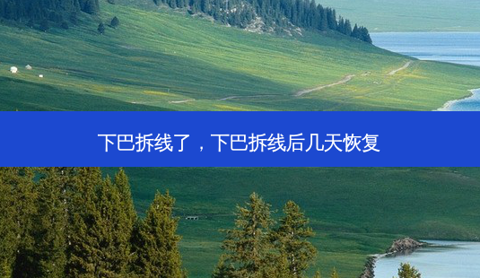 下巴拆线了,下巴拆线后几天恢复-第1张图片-美呗严选网 下巴拆线了,下巴拆线后几天恢复-第1张图片-美呗严选网
