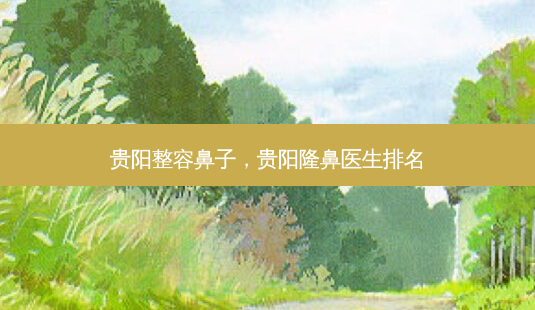 贵阳整容鼻子,贵阳隆鼻医生排名-第1张图片-美呗严选网 贵阳整容鼻子,贵阳隆鼻医生排名-第1张图片-美呗严选网