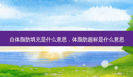 自体脂肪填充是什么意思,体脂肪超标是什么意思-第1张图片-美呗严选网 自体脂肪填充是什么意思,体脂肪超标是什么意思-第1张图片-美呗严选网