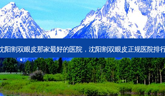 沈阳割双眼皮那家 *** 的医院,沈阳割双眼皮正规医院排行-第1张图片-美呗严选网 沈阳割双眼皮那家 *** 的医院,沈阳割双眼皮正规医院排行-第1张图片-美呗严选网