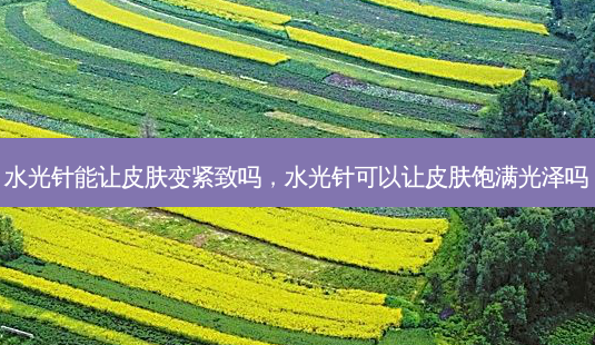 水光针能让皮肤变紧致吗,水光针可以让皮肤饱满光泽吗-第1张图片-美呗严选网 水光针能让皮肤变紧致吗,水光针可以让皮肤饱满光泽吗-第1张图片-美呗严选网