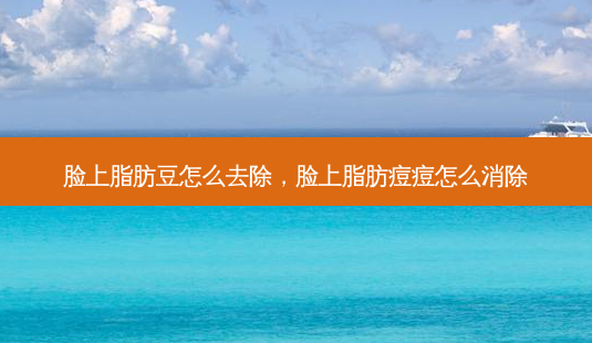 脸上脂肪豆怎么去除,脸上脂肪痘痘怎么消除-第1张图片-美呗严选网 脸上脂肪豆怎么去除,脸上脂肪痘痘怎么消除-第1张图片-美呗严选网